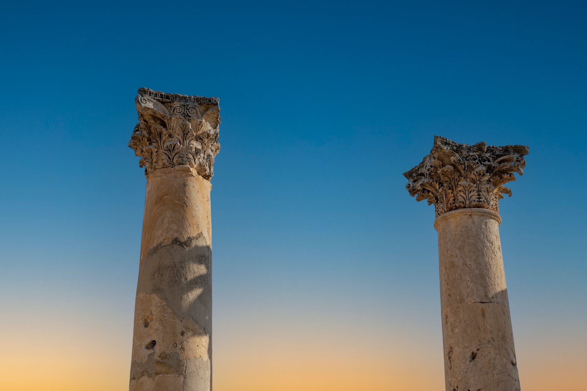 ornate design of ancient columns