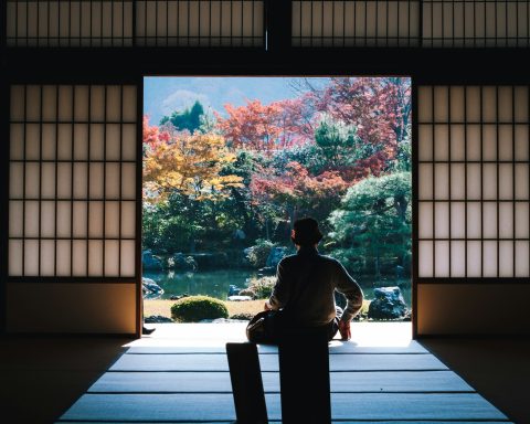 silhouette of man near outside