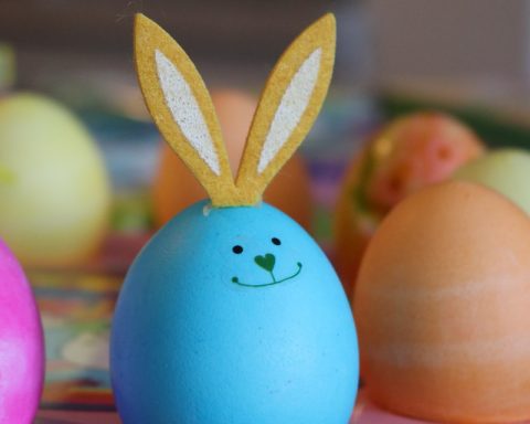 easter egg on rack