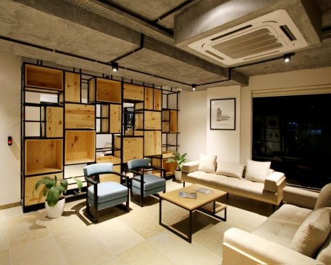 Stylish modern living room with luxury furniture and contemporary decor.