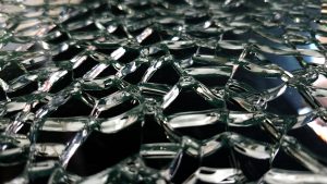 A close up of a broken cell phone