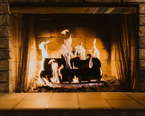 fire wood on fireplace